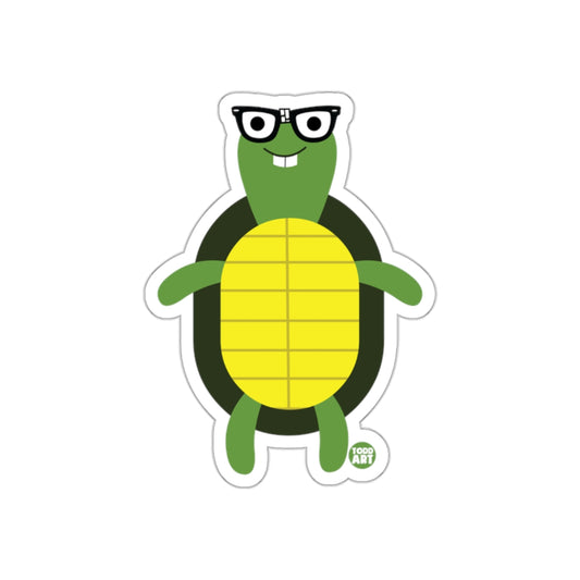 Cute Turtle with Glasses Sticker for Kids and Adults
