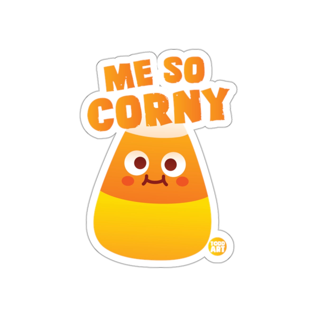 Me So Corny Halloween Sticker Funny Character