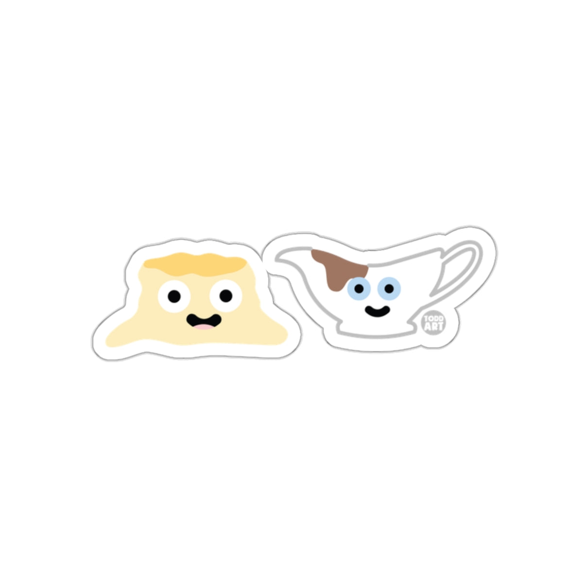 Cute Animated Gravy and Mashed Potatoes Sticker