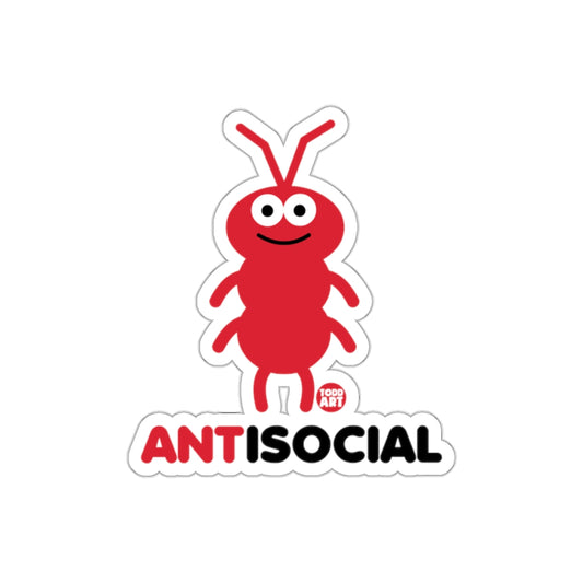 Sticker with Fun Antisocial Bug Design
