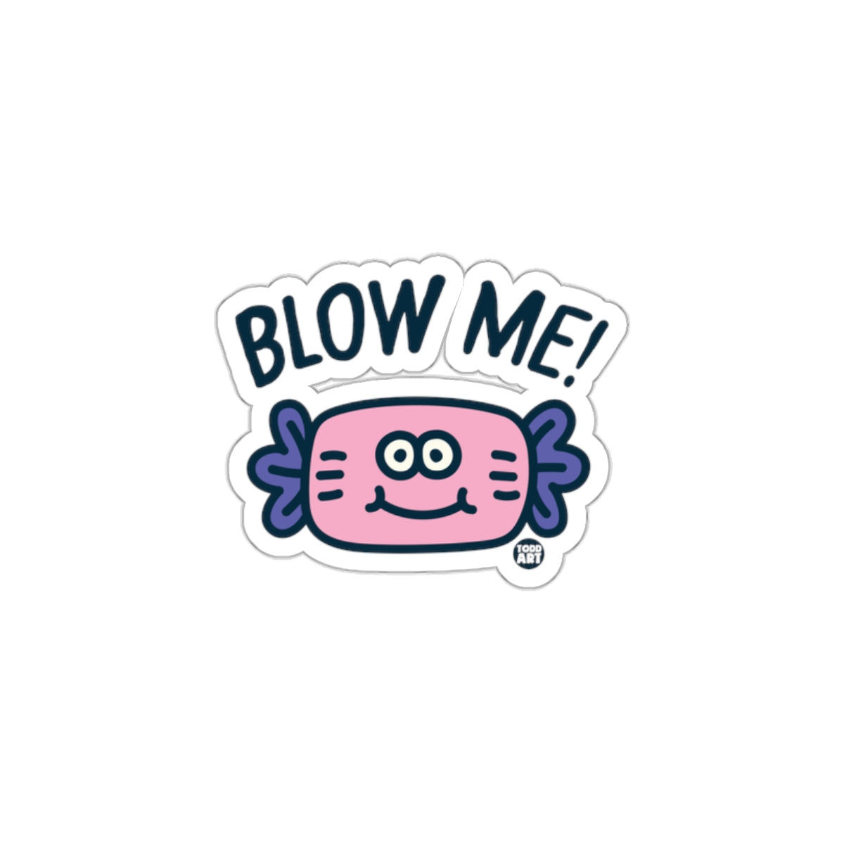 Blow Me Humorous Candy Sticker Product