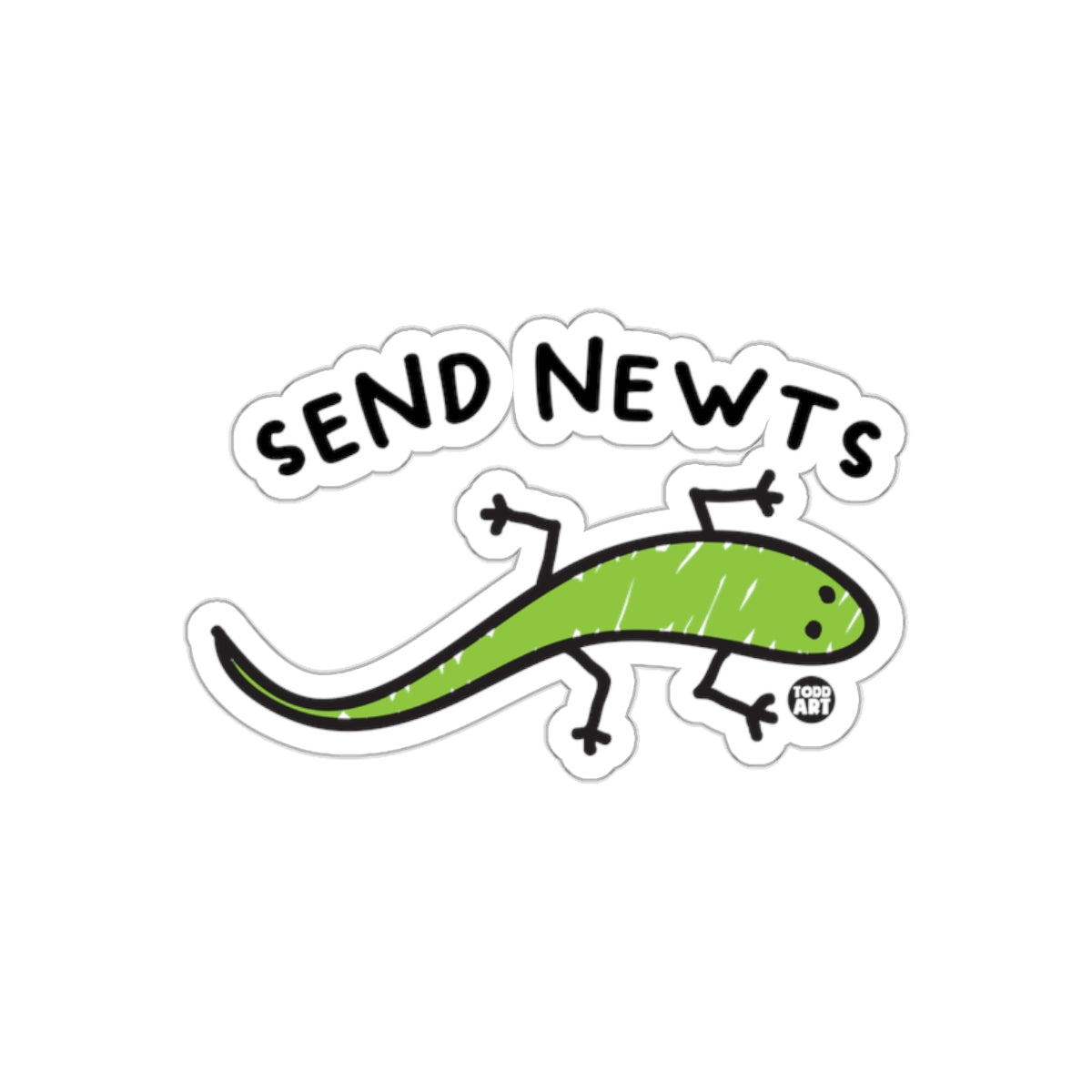 Send Newts Green Lizard from Todd Art Design Stickers