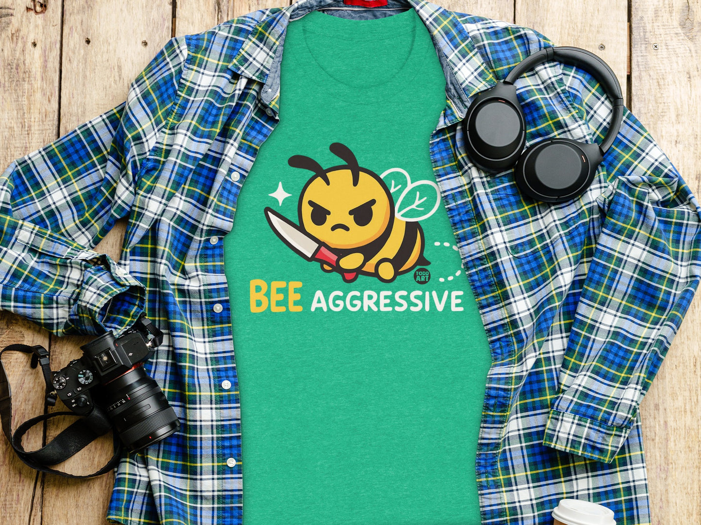 Bee Aggressive Graphic Tee for Fans of Cute Designs