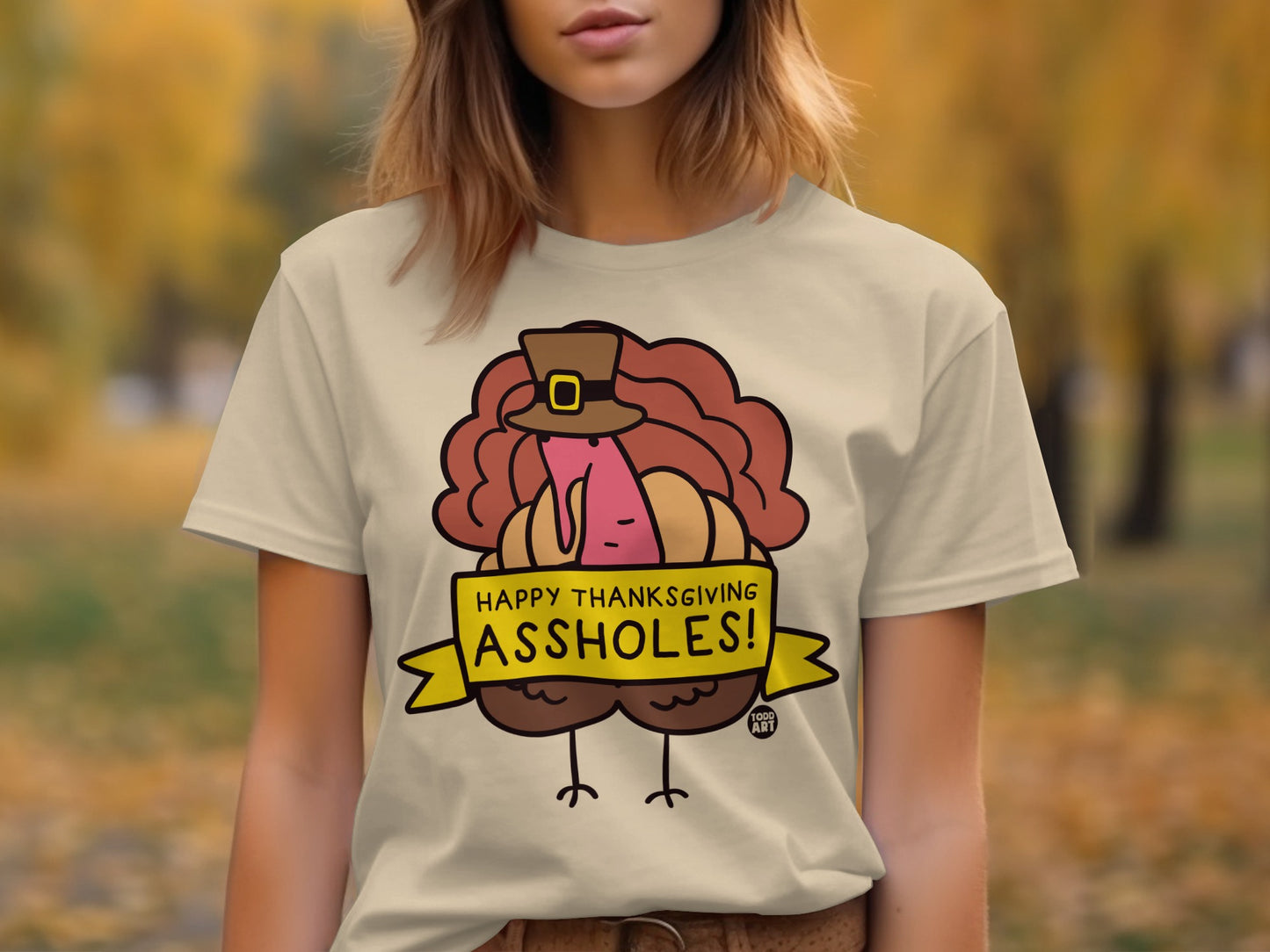 Happy Thanksgiving Assholes Turkey Shirt