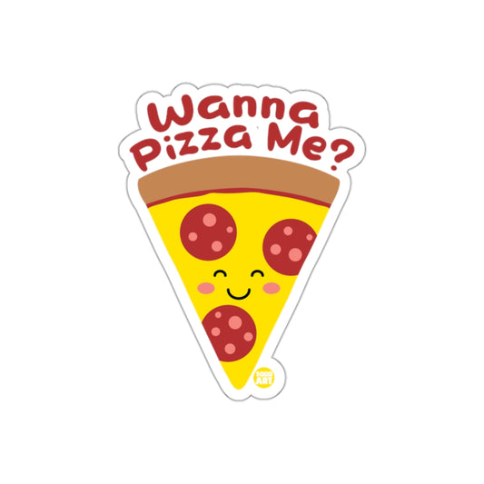 Wanna Pizza Me With Cute Pizza Slice Cartoon Stickers