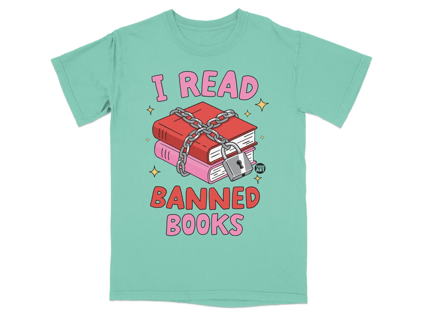 I Read Banned Books Locked with Chains T-shirt