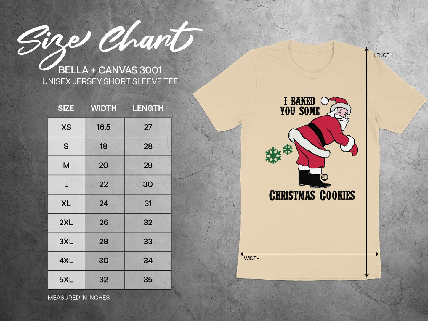 I Baked You Some Christmas Cookies Santa Tee