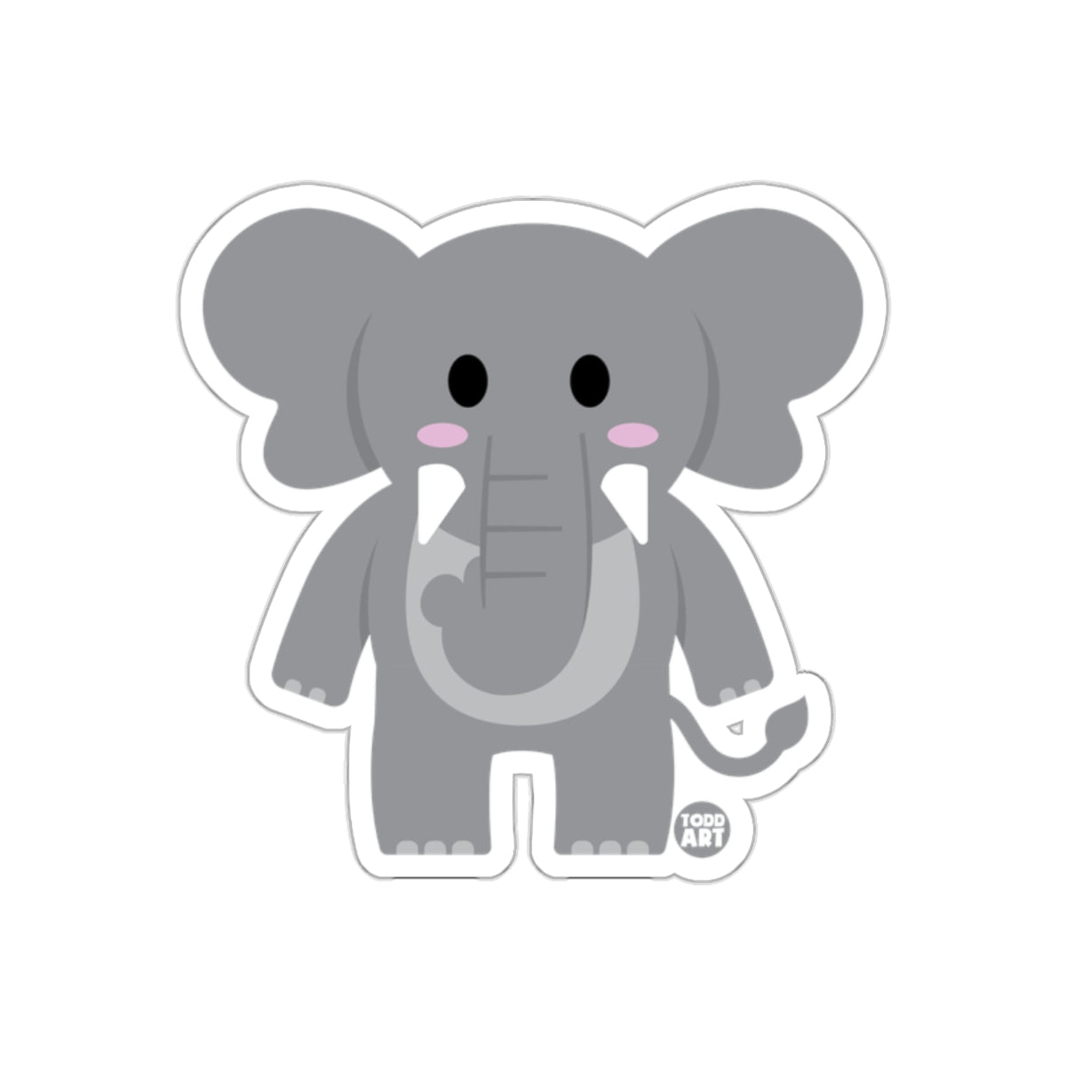 Adorable Cartoon Elephant Design Sticker Product
