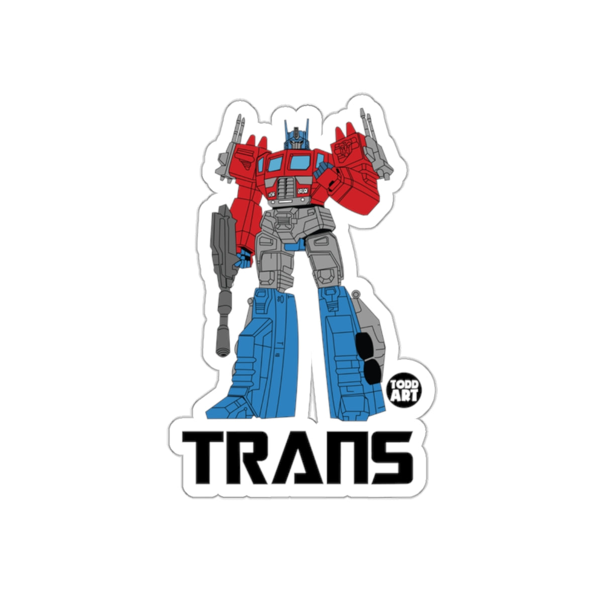 TRANS Robotic Character Todd Art Sticker