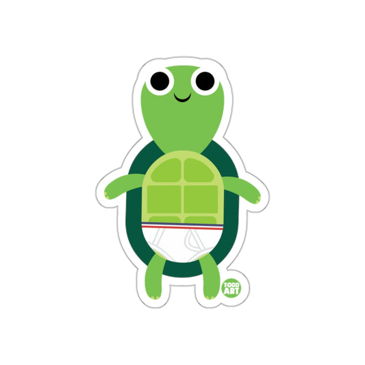 Cute Cartoon Turtle with Diaper Sticker Product