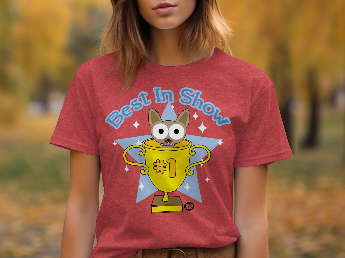 Best In Show Cat with Trophy Graphic T-shirt