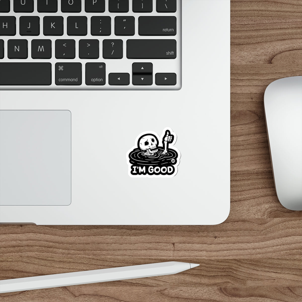 I'm Good Skeleton Thumbs Up Todd Art Design Stickers