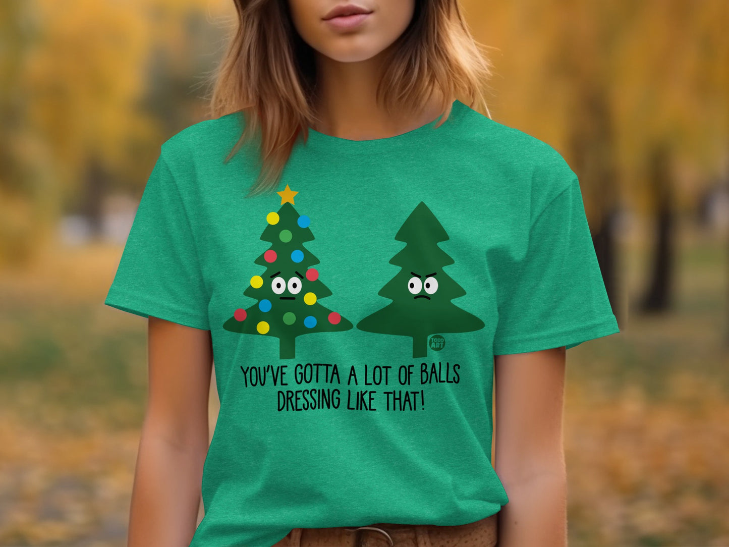 Funny Christmas Tree Graphic T Shirt for Holiday Fun