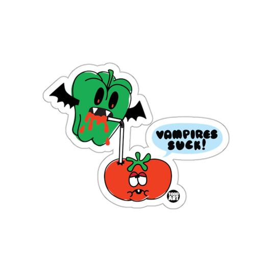 Funny Vampire Bell Pepper Tomato Vampires Suck Sticker