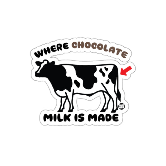 Where Chocolate Milk Is Made Graphic Sticker