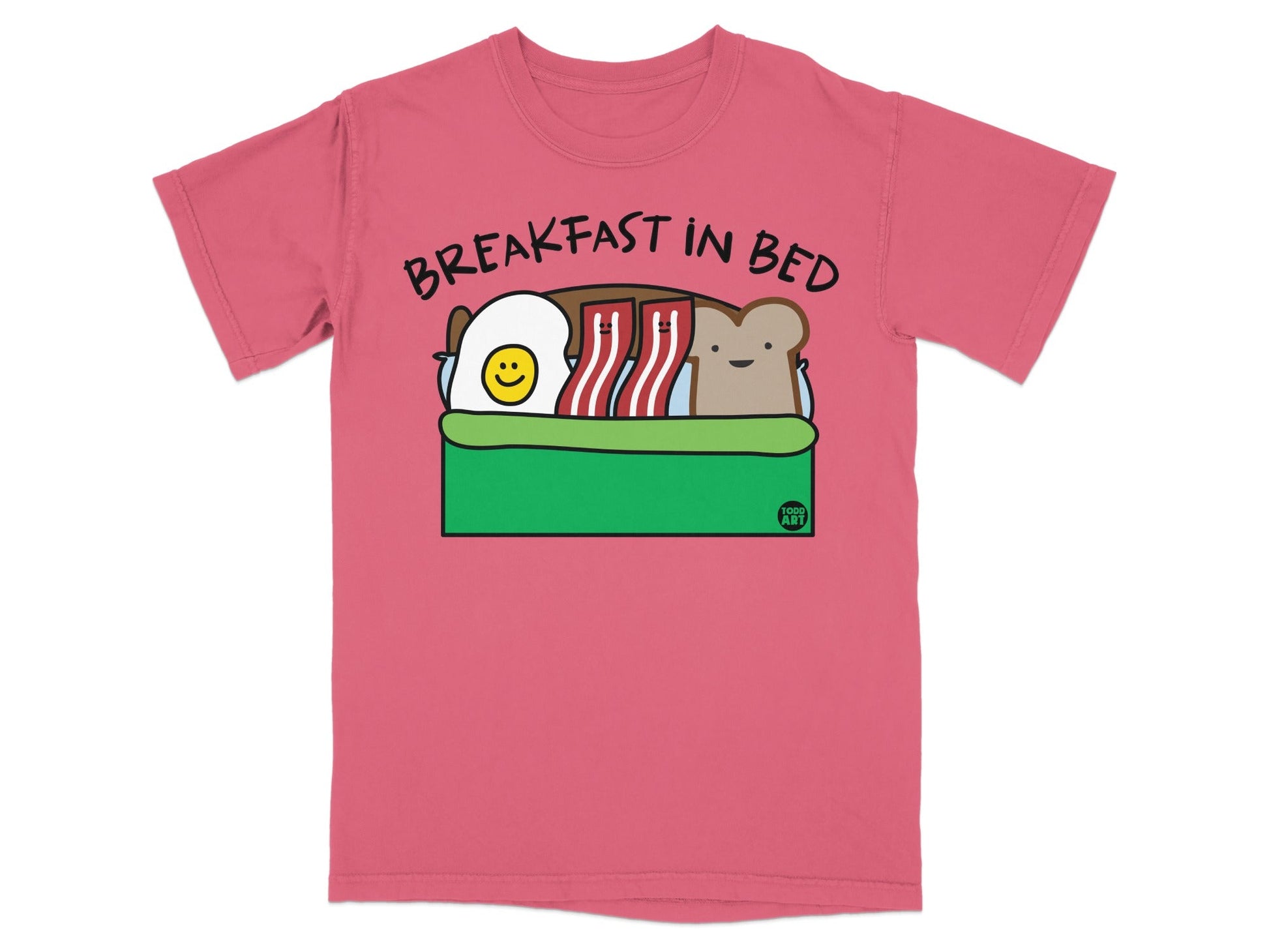 Breakfast in Bed Cute Cartoon Graphic Shirt