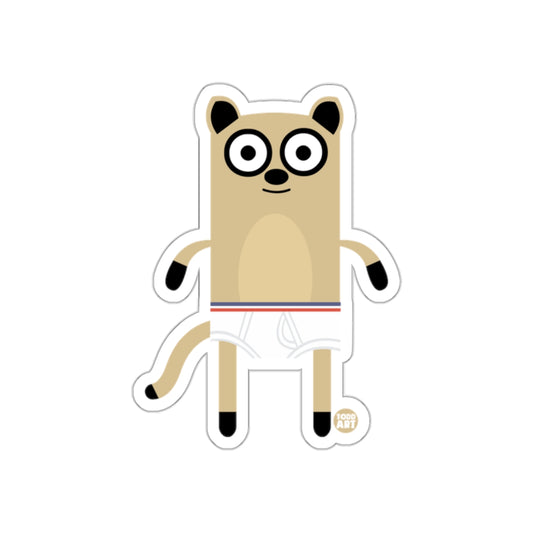 Funny Cartoon Character with Big Eyes Sticker