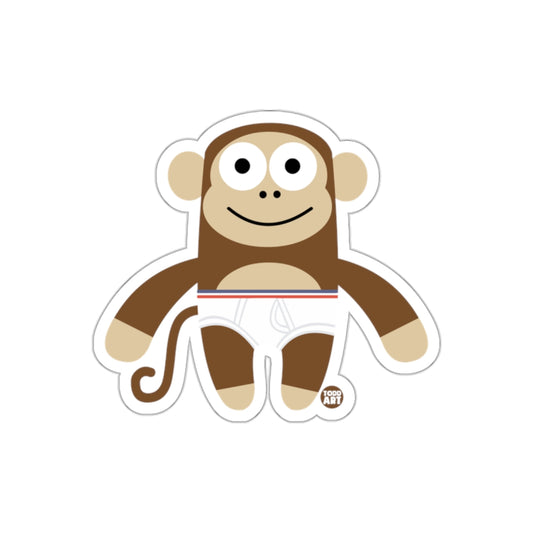 Cute Cartoon Monkey Character Art Sticker Product
