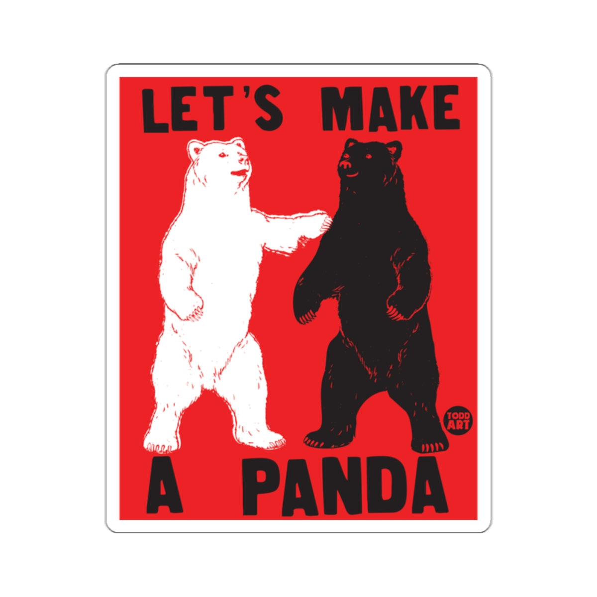 Let's Make A Panda Bear Artwork Fun Poster