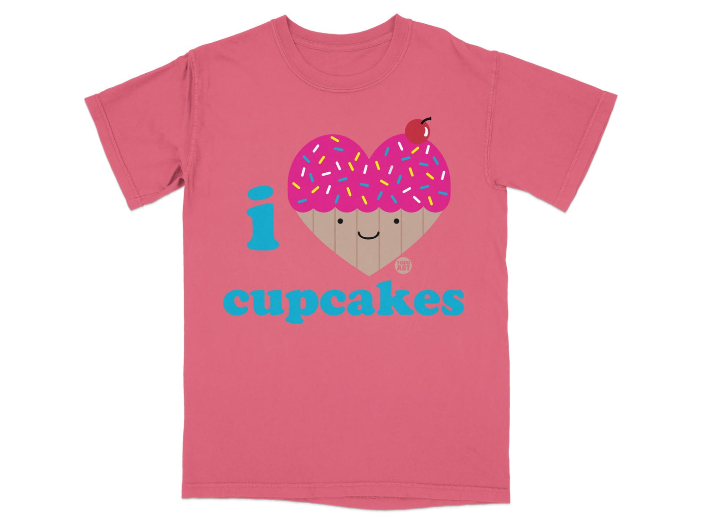 I Heart Cupcakes Cute Graphic Tee Shirt