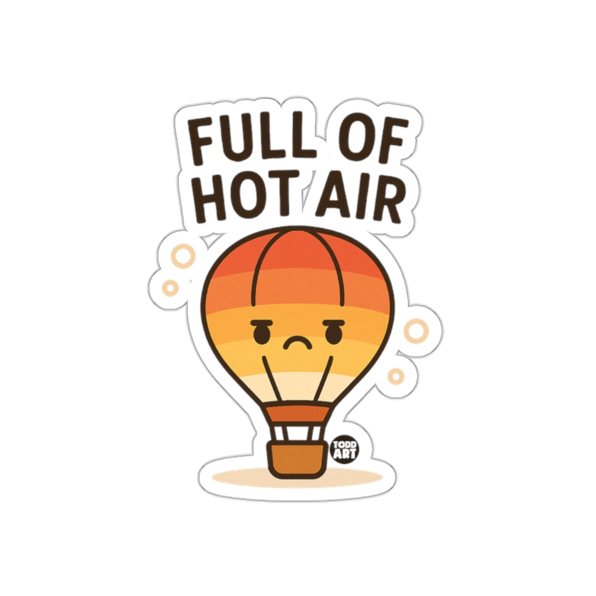 Full of Hot Air Cute Balloon Sticker Toy Todd Art