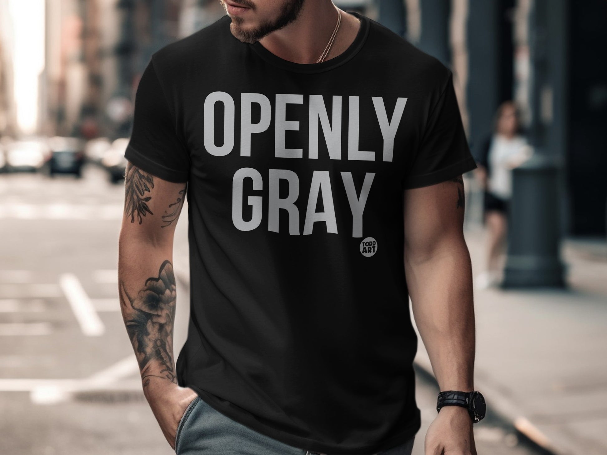Openly Gray Typography Statement T-Shirt