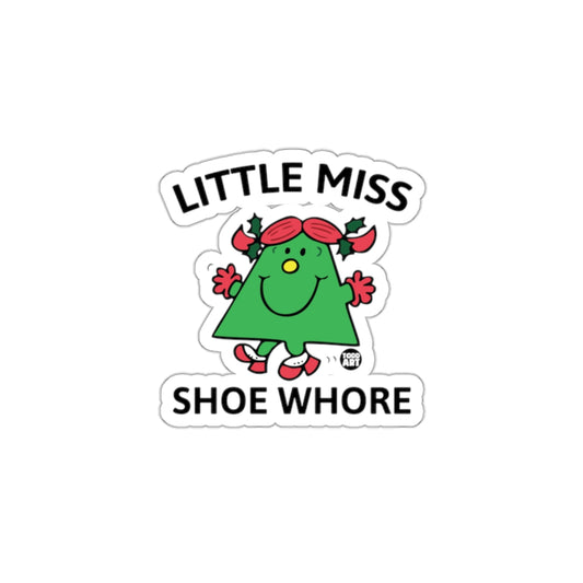 Little Miss Shoe Whore Funny Cartoon Character Stickers