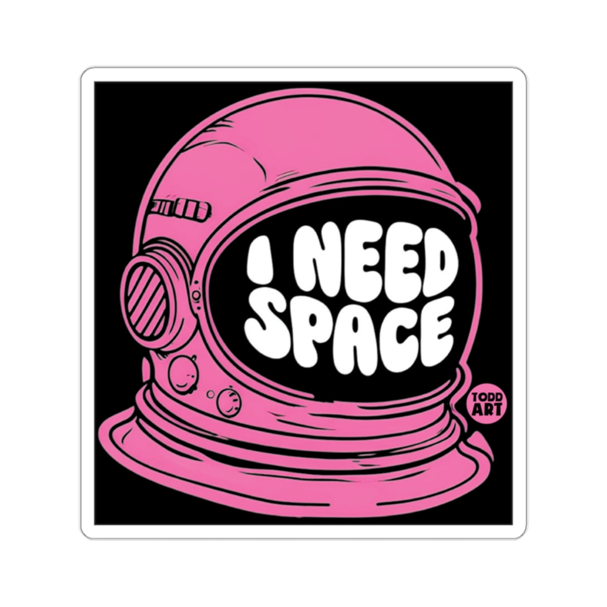 I Need Space Pink Astronaut Helmet Graphic product