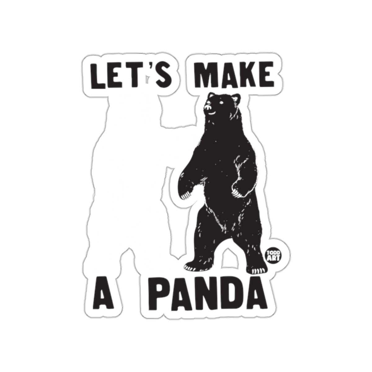 Let's Make A Panda Sticker Creative Fun Design