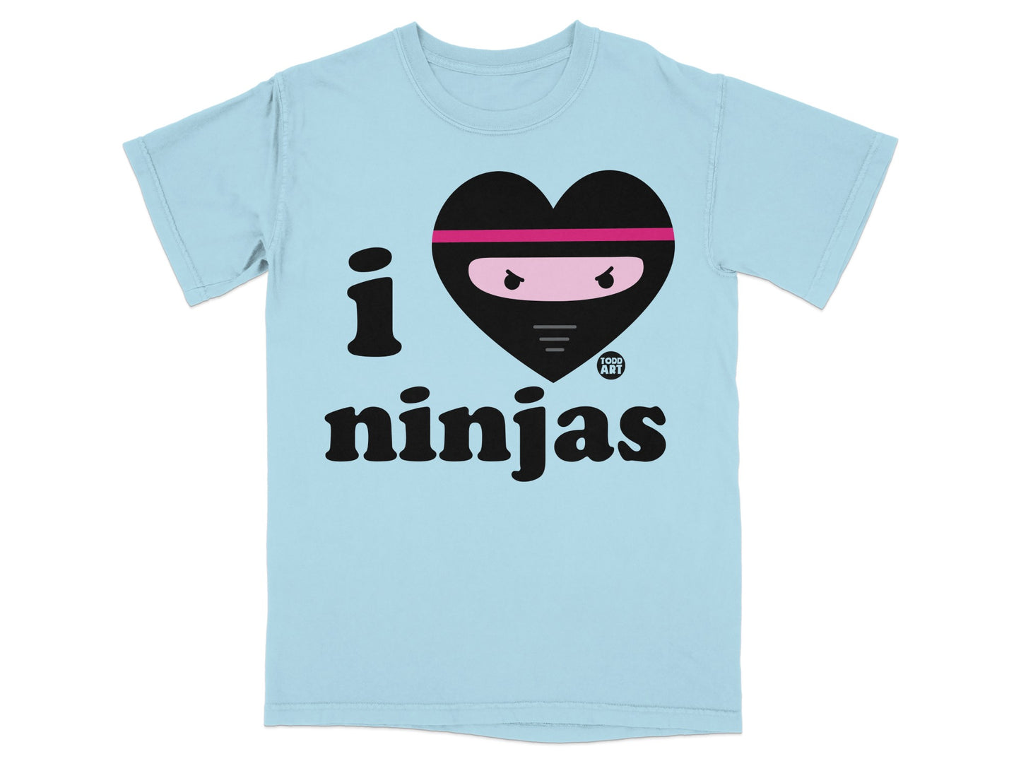 I Love Ninjas Graphic Tee Unique Casual Shirt Design