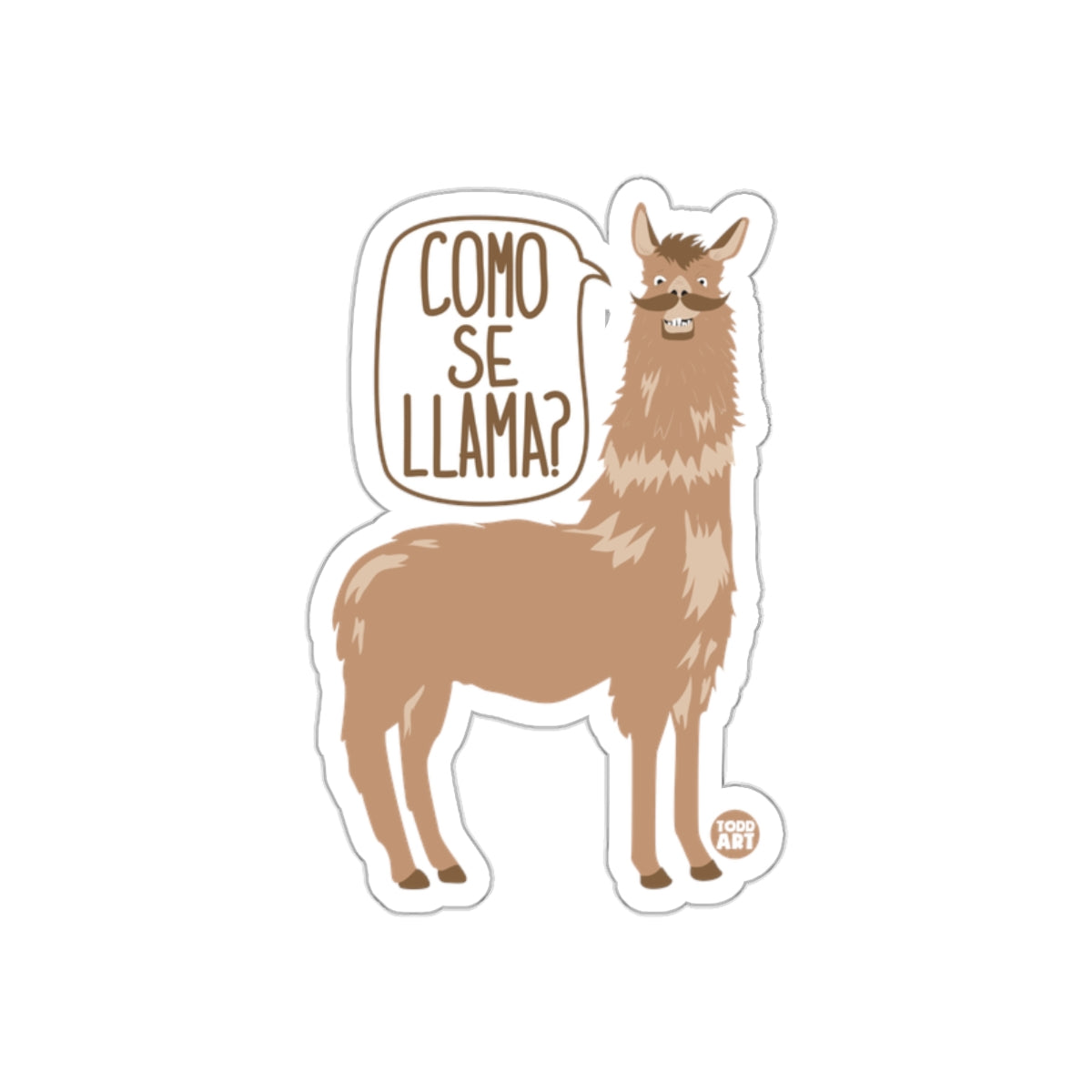 Unique Como Se Llama Llama Design Sticker
