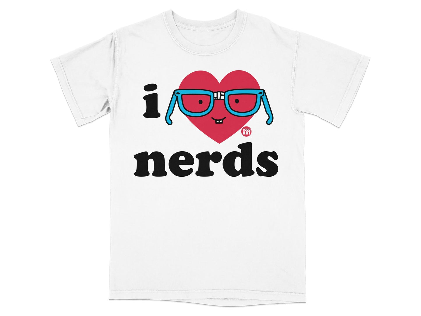 I Love Nerds Fun Geeky Graphic Tee Shirt
