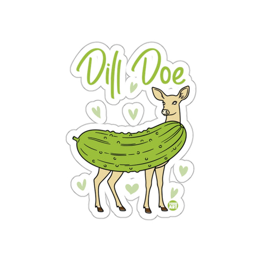 Dill Doe Pun Funny Deer in Pickle Costume Design Stickers