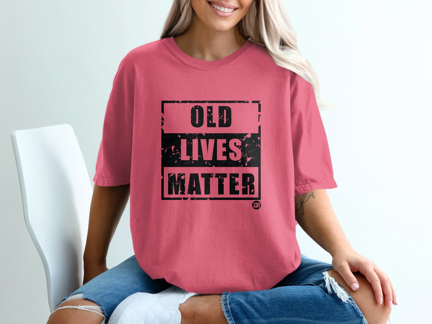 Old Lives Matter Graphic Printed Statement Shirt