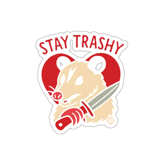 Stay Trashy Funny Opossum Graphic In Love Stickers