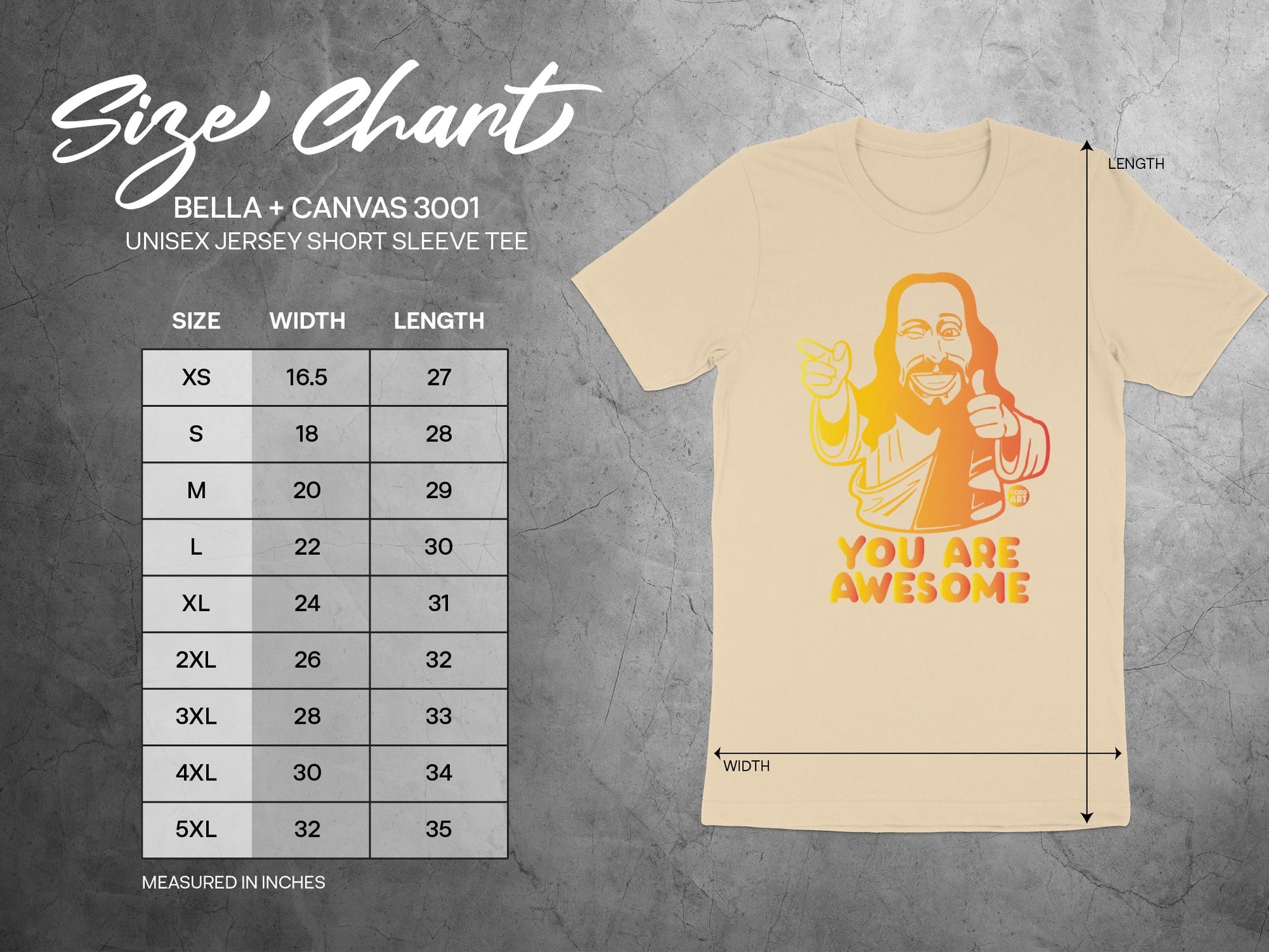 You Are Awesome Jesus Short Sleeve Tee product type