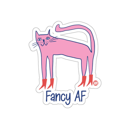 Fancy AF Sticker for Cat Lovers Fun Decor Art