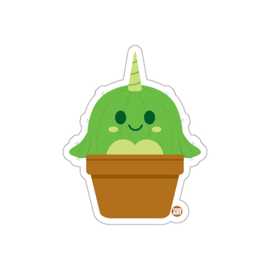 Cute Green Cactus with Smiley Face Sticker Product