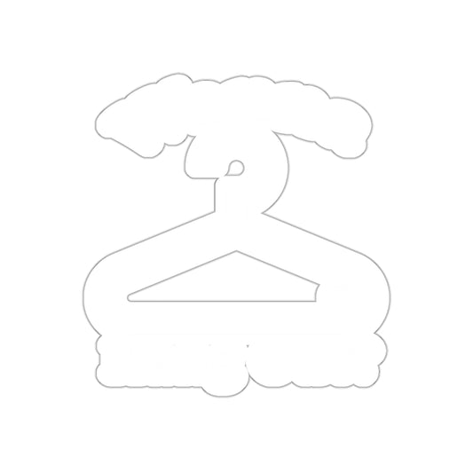 Hang Out Hanger Style White Sticker for Decorating