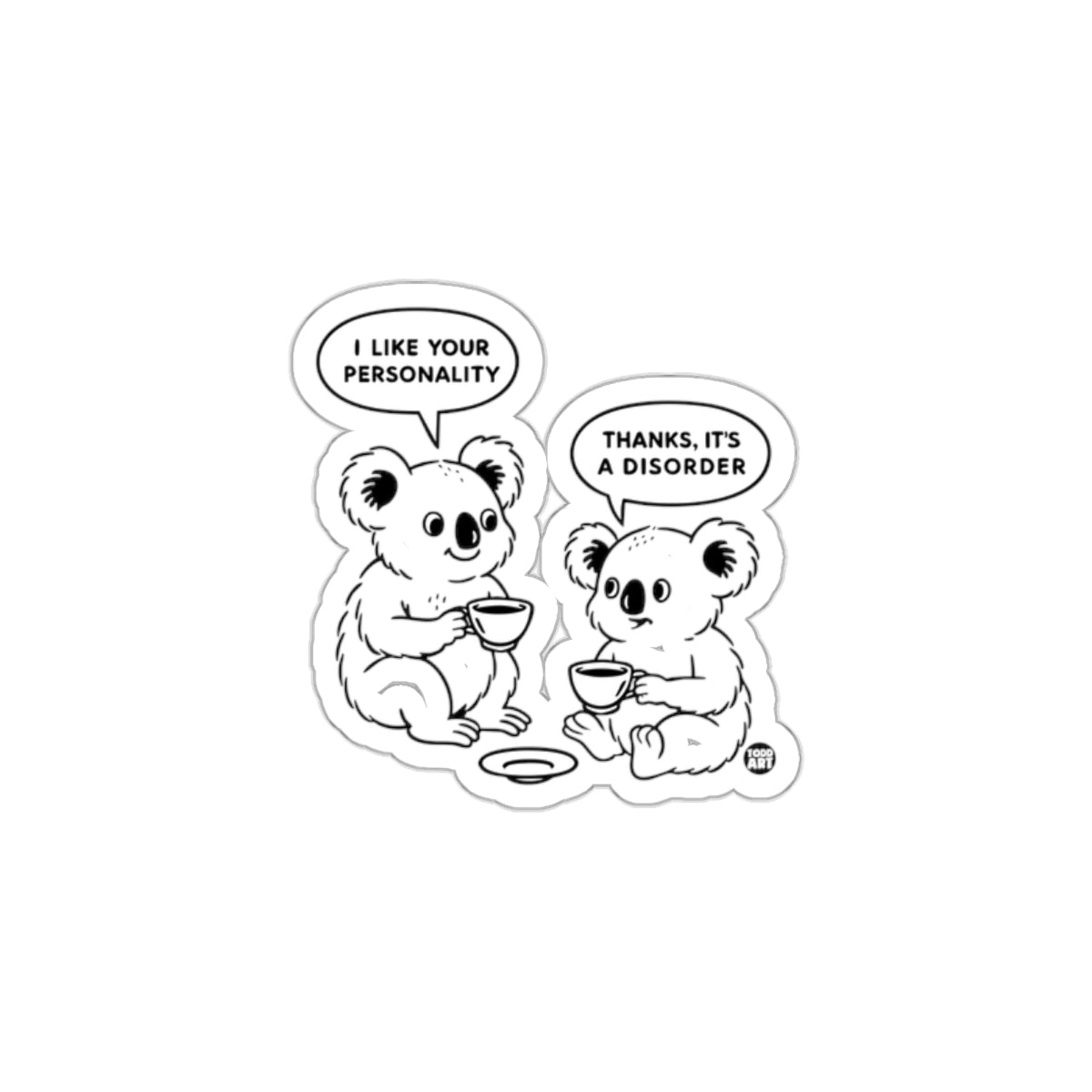 I Like Your Personality Koalas Sticker Set with Funny Quote