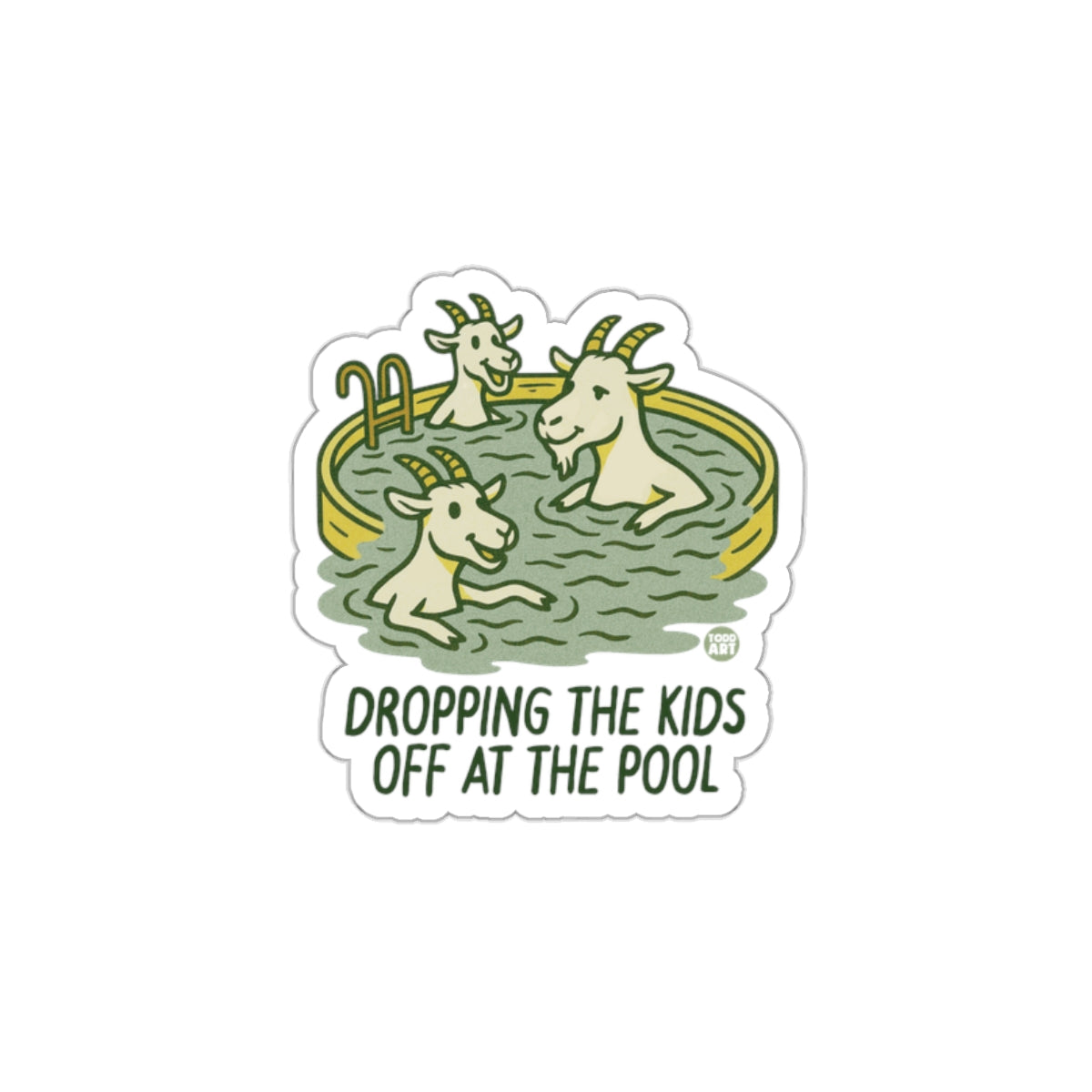 Dropping the Kids Off at the Pool Sticker