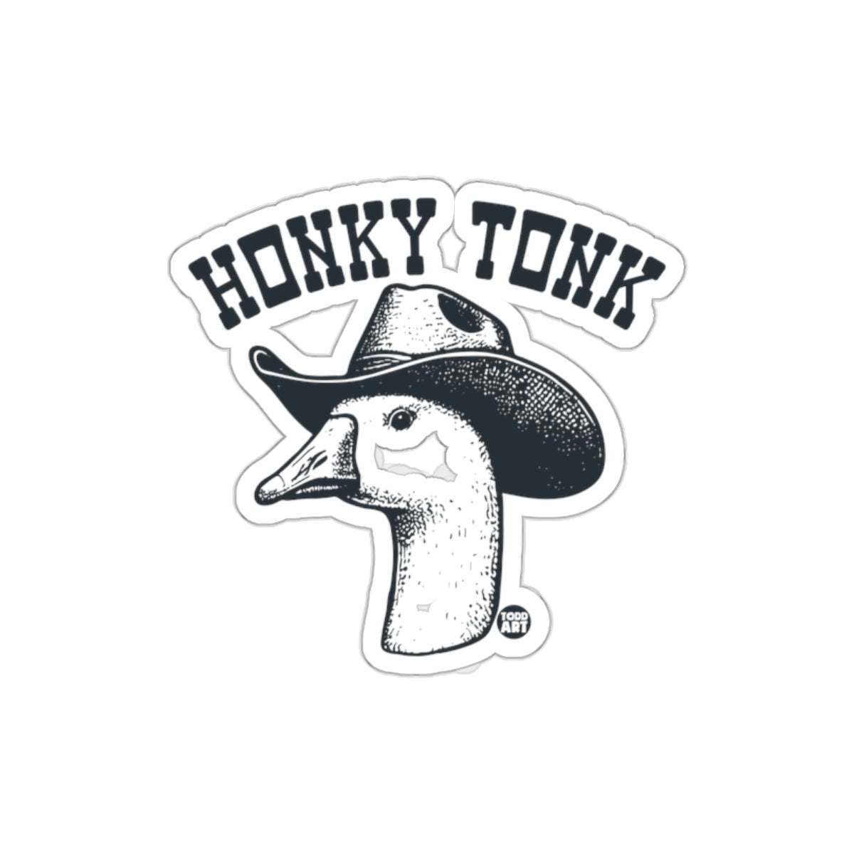 Honky Tonk Cowboy Duck Fun Sticker for Accessories
