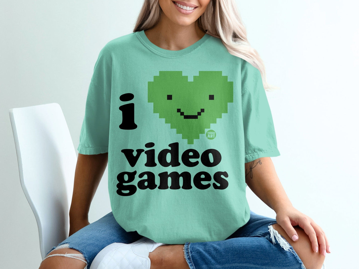 I Heart Video Games Graphic Casual T-Shirt