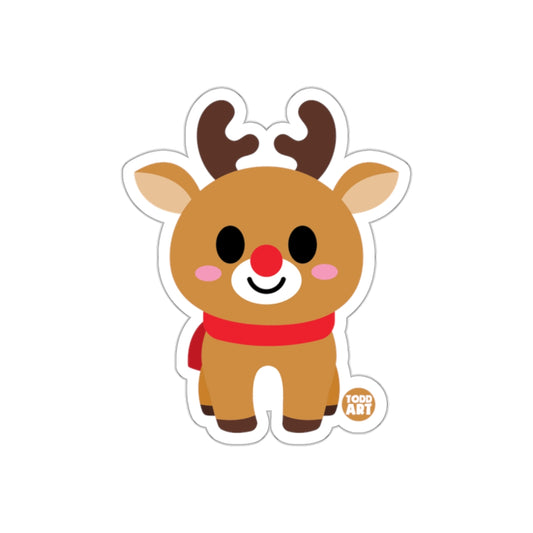 Todd Art Cute Red-Nosed Reindeer Sticker Product