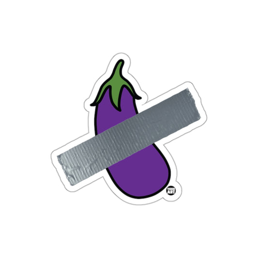 Eggplant Duct Tape Design Sticker for Fun Decor