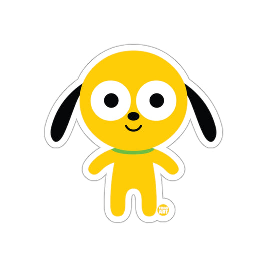Cute Yellow Dog Character with Big Eyes Sticker