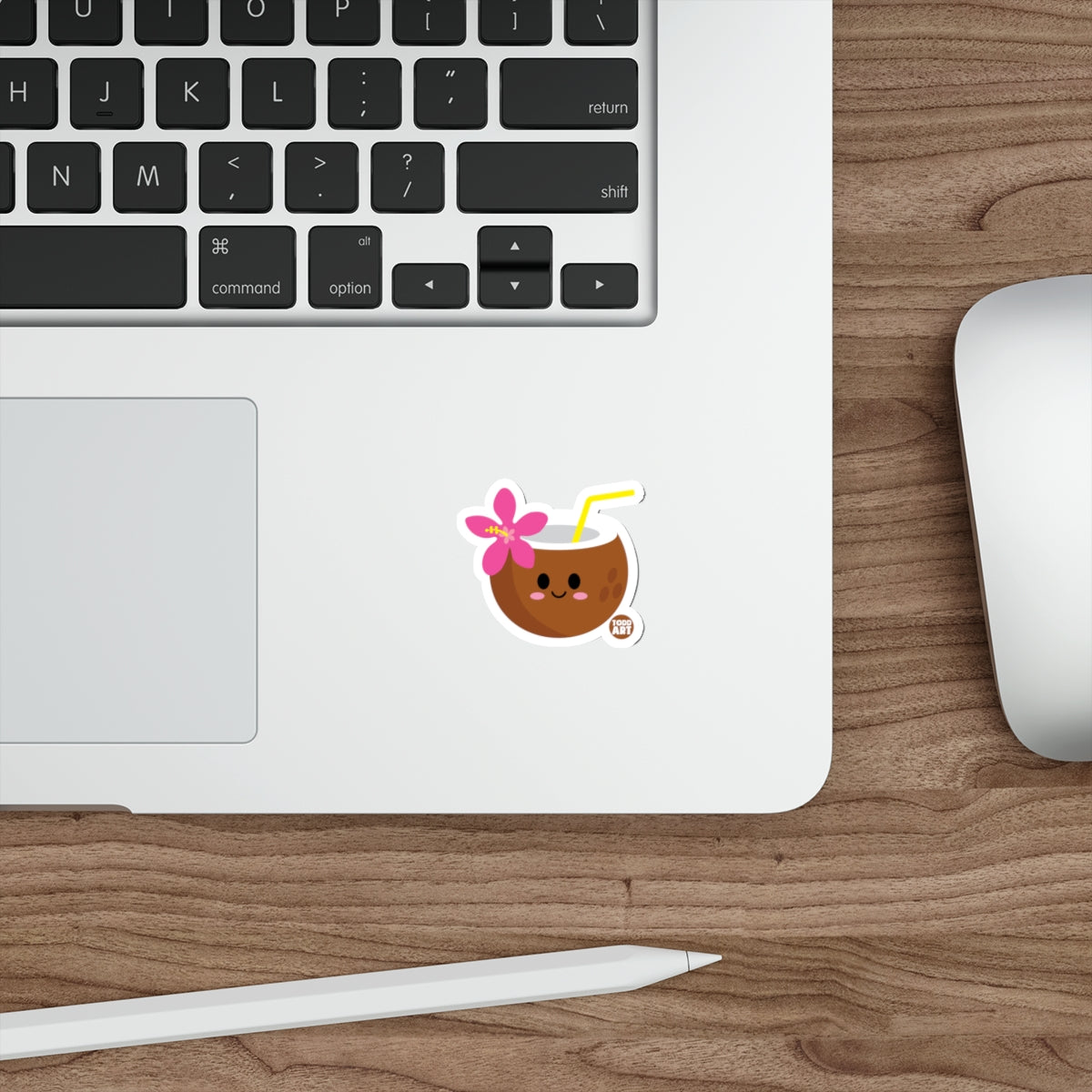 Cute Coconut Drink Sticker for Laptops or Notebooks