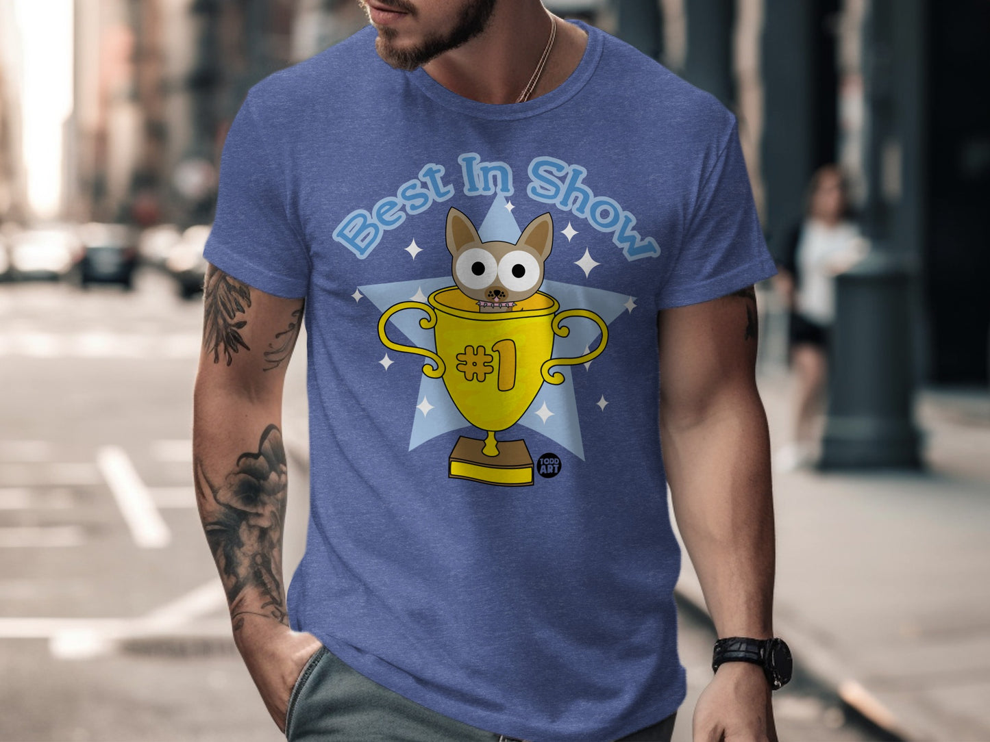 Best In Show Trophy With Cute Dog Graphic T-shirt
