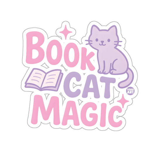 Cute Book Cat Magic Sparkles Pink Purple Aesthetic product type