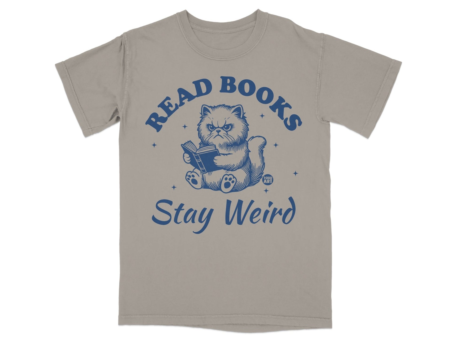 Read Books Stay Weird Cat Graphic T-Shirt